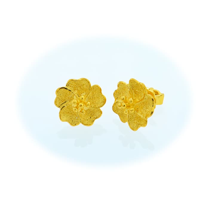 Bông Tai Kim Cương Halo Duyên Dáng 18K